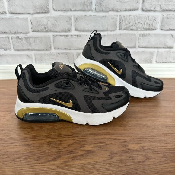 nike air max 200 black and gold